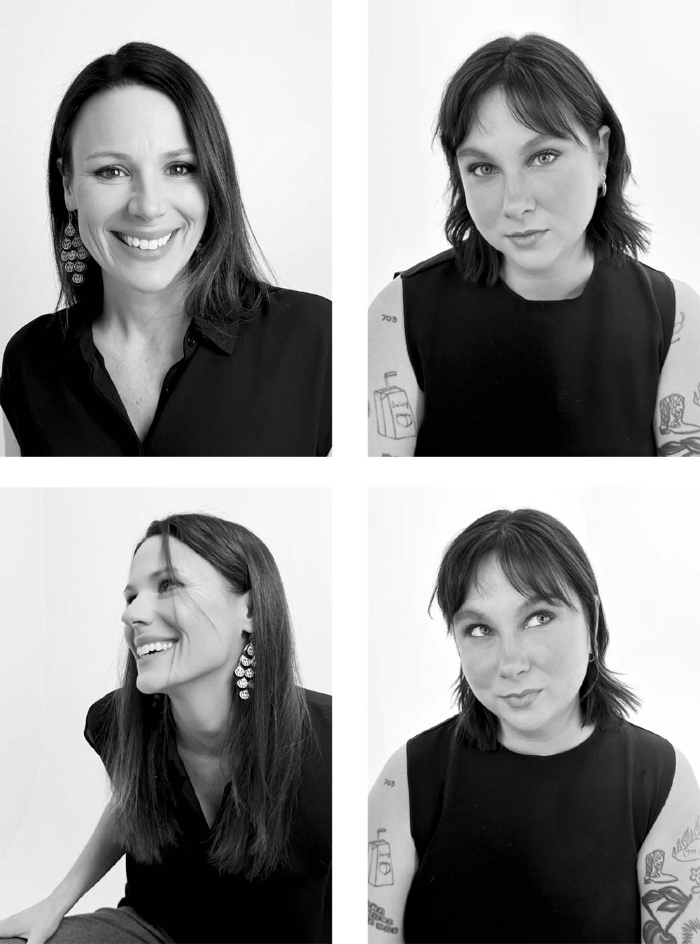 Annie et Alyssa, qui prennent la pause élégante et souriante pour l'agence Manda.t Marketing